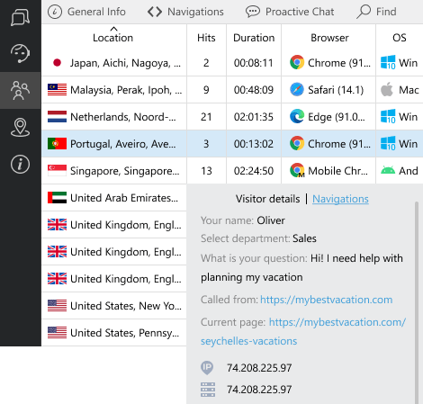 Configurez la liste des opérateurs et celle des visiteurs de la manière qui vous convient, choisissez ce qu'il faut cacher et ce qu'il faut afficher Infos sur les visiteurs et les opérateurs dans l'app d'agent