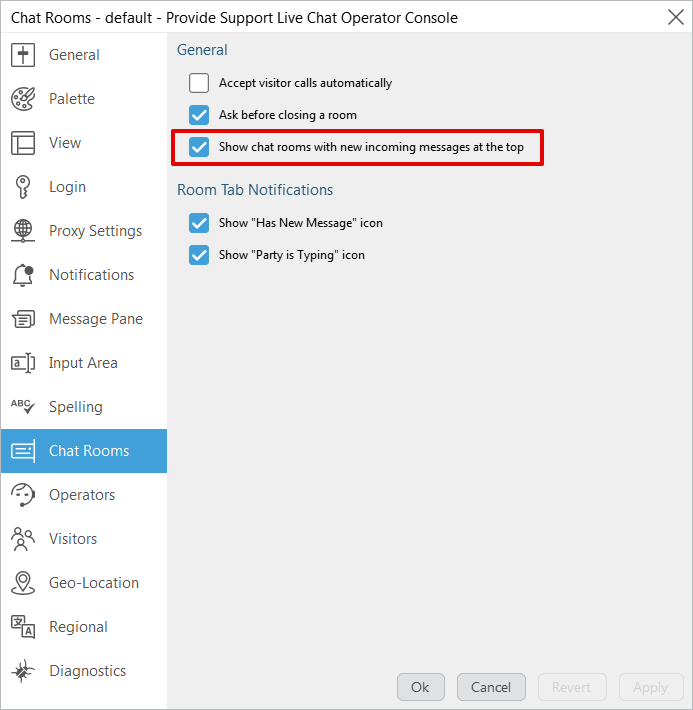 Screenshot of Operator Console with