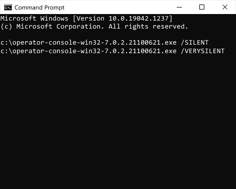 Utilisez des clés spéciales de ligne de commande pour installer l'app d'agent en silence Installation silencieuse de l'app de bureau