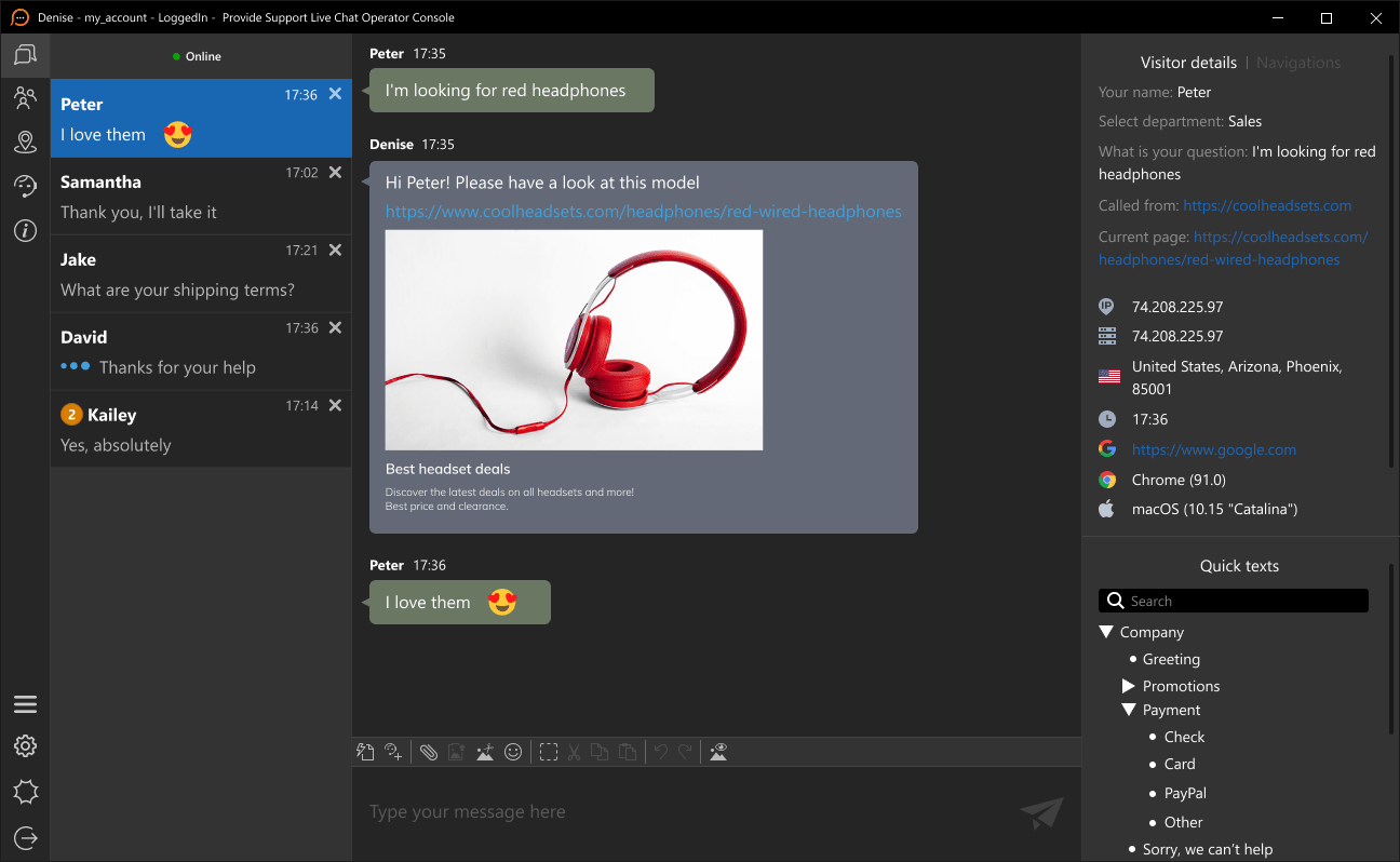 Essayez une toute nouvelle version de l'app d'agent par Provide Support Live Chat Application repensée pour les agents de chat en direct