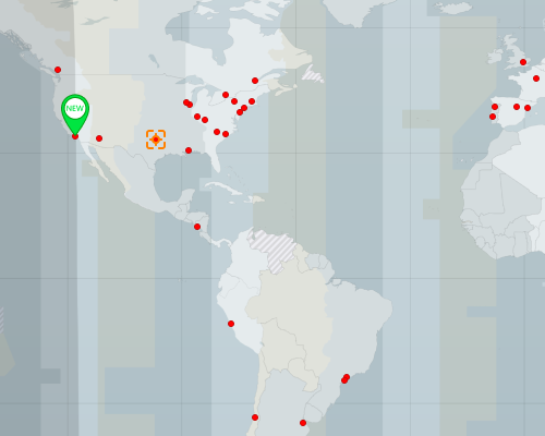 Consultez la carte de géolocalisation pour voir comment vos visiteurs sont répartis dans le monde Répartition des visiteurs sur la carte de géolocalisation